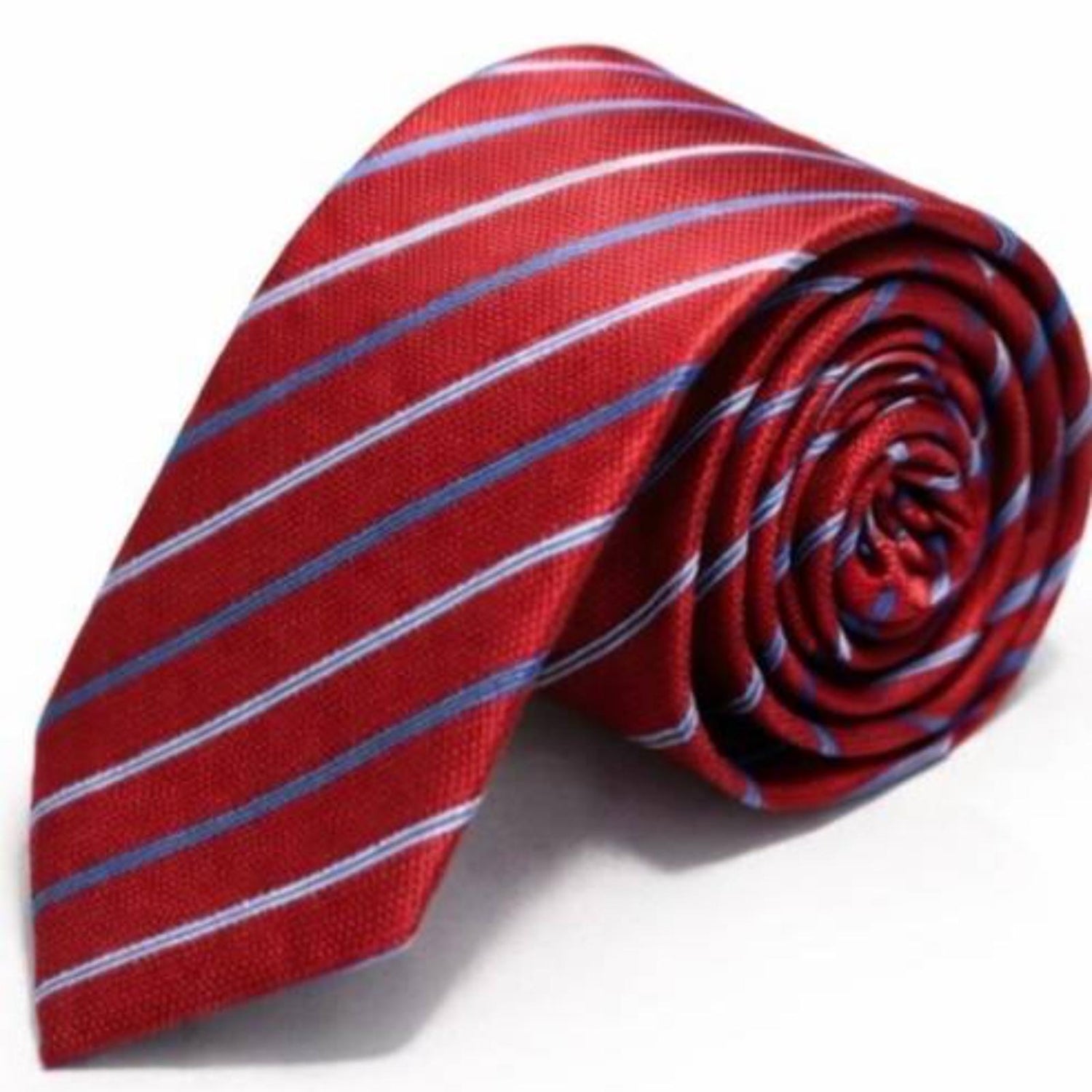 Red Diagonal Strip Tie