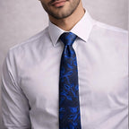 Navy Blue Floral Tie