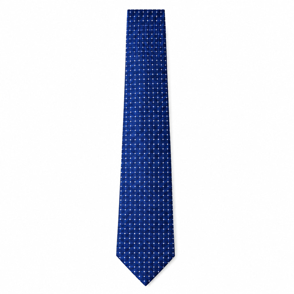 Blue Micro-Check Tie