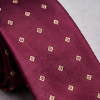 Red Wine Polka Dot Tie