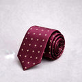 Red Wine Polka Dot Tie