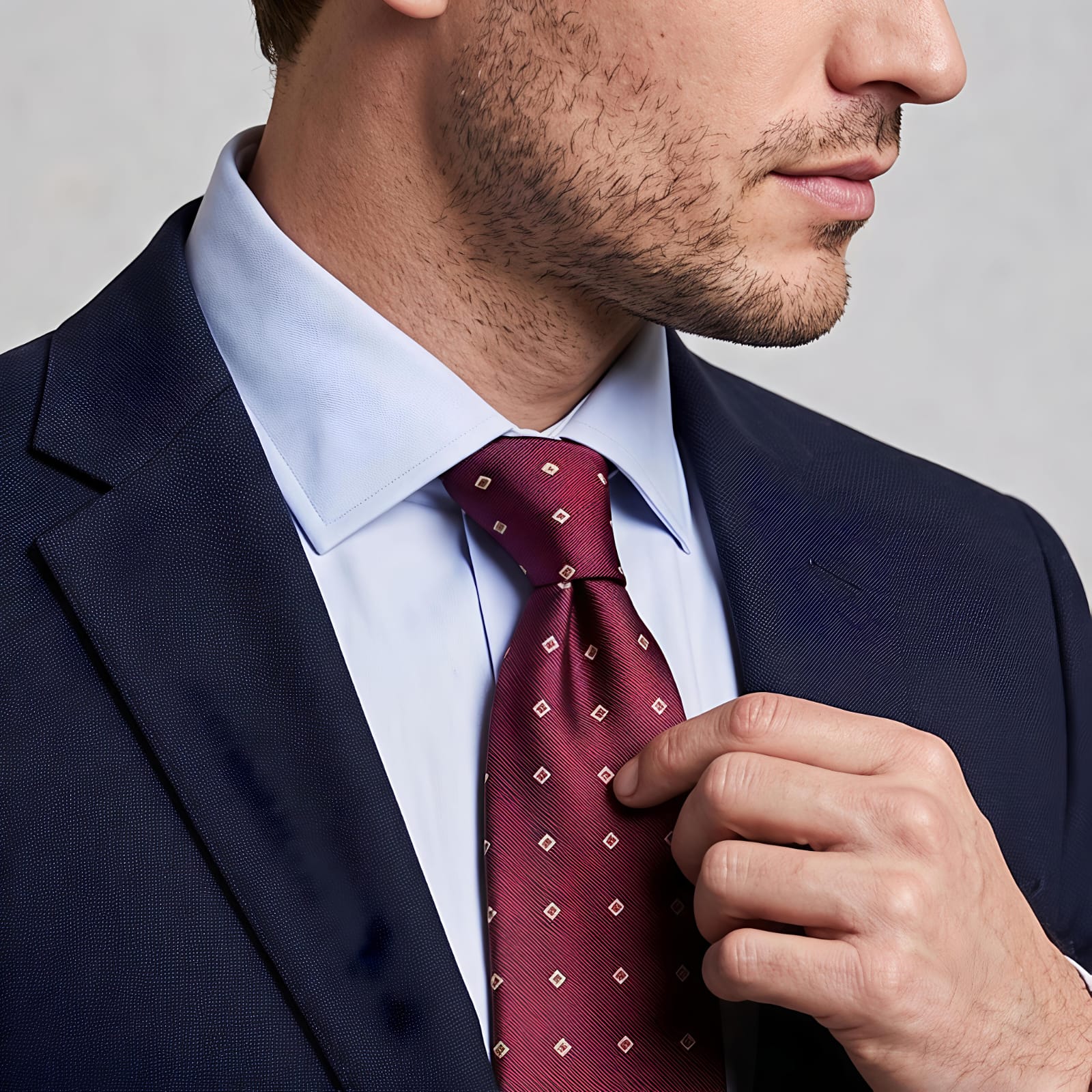 Red Wine Polka Dot Tie