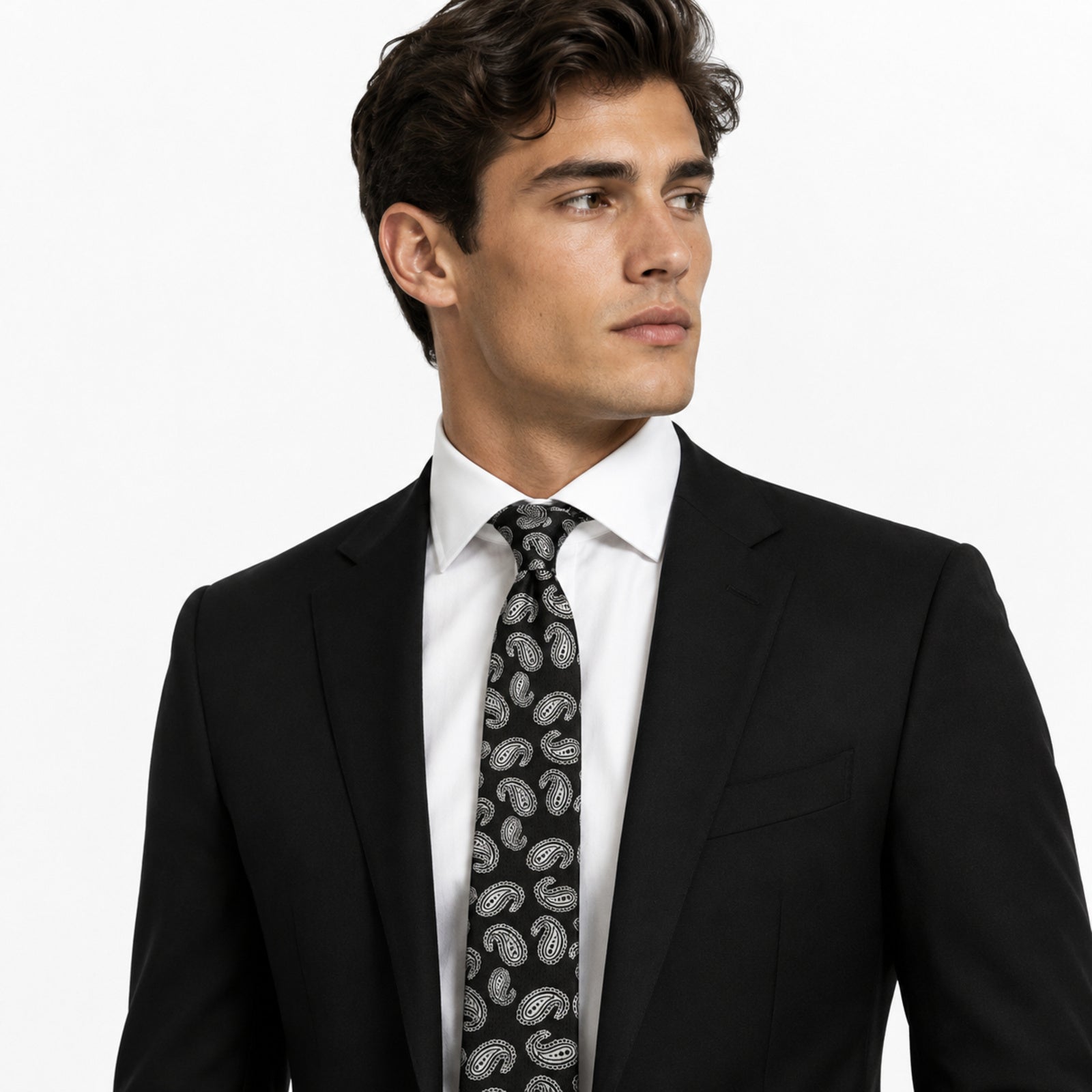 Grey Paisley Tie