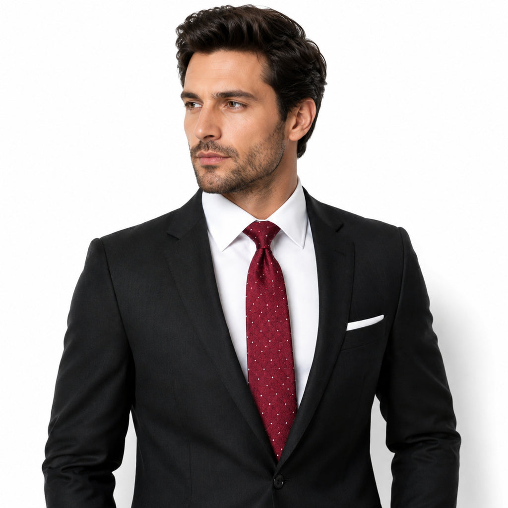 Maroon Micro-Dot Tie