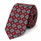 Maroon Geometric Tie