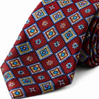 Maroon Geometric Tie