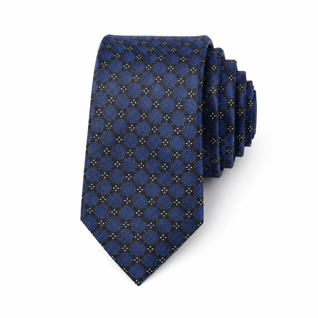 Blue Grid Tie