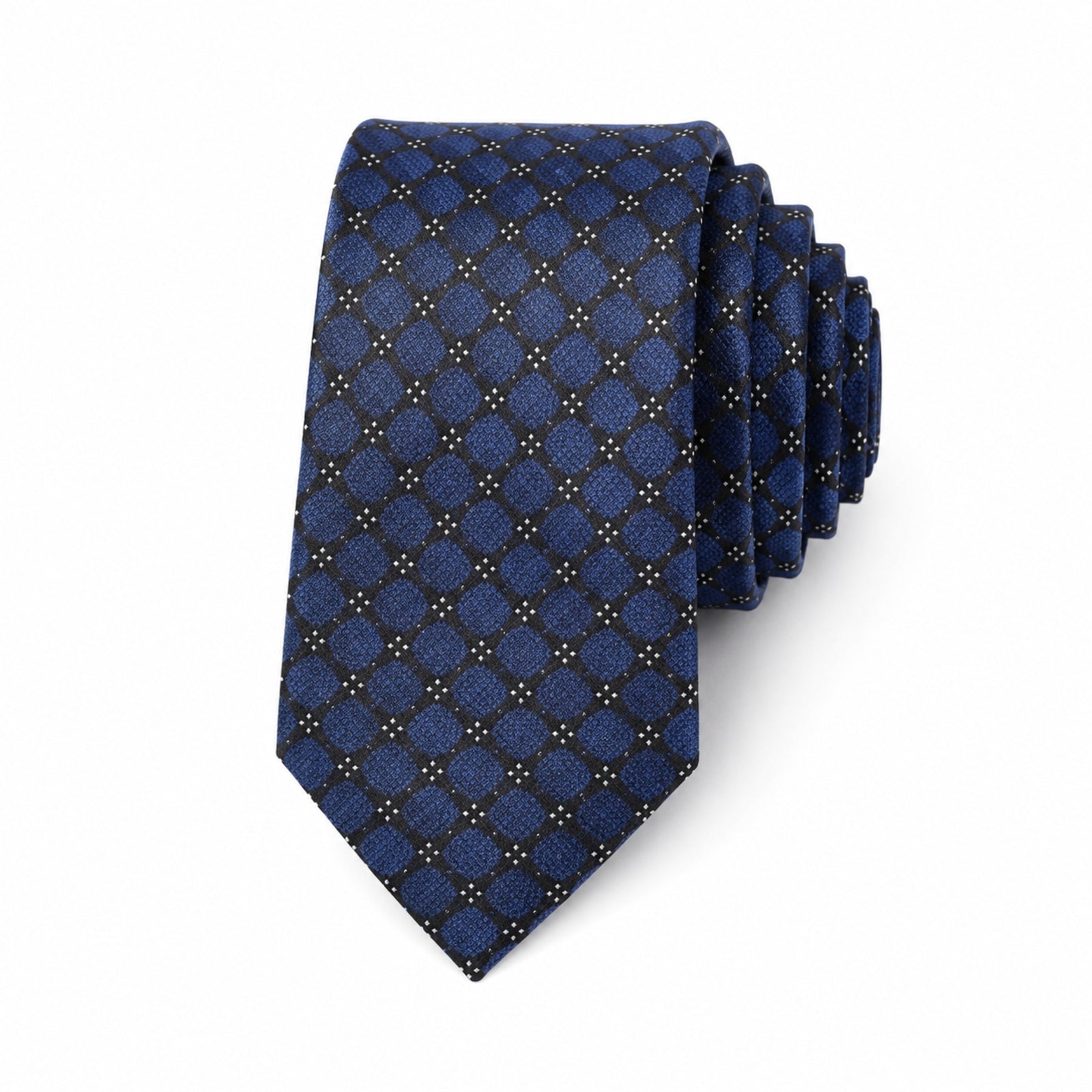 Blue Grid Tie