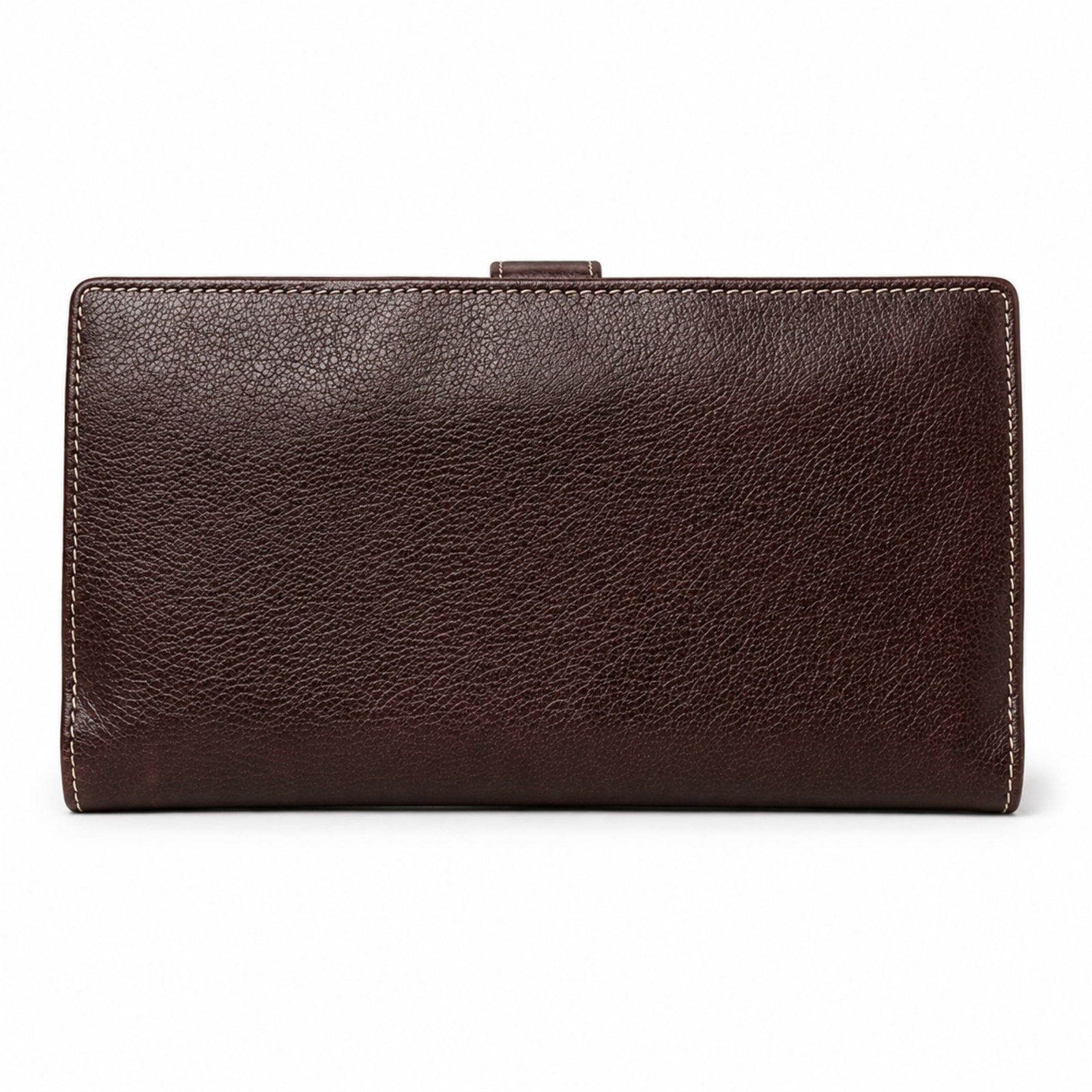 Women's Brown Leather Wallet Clutch