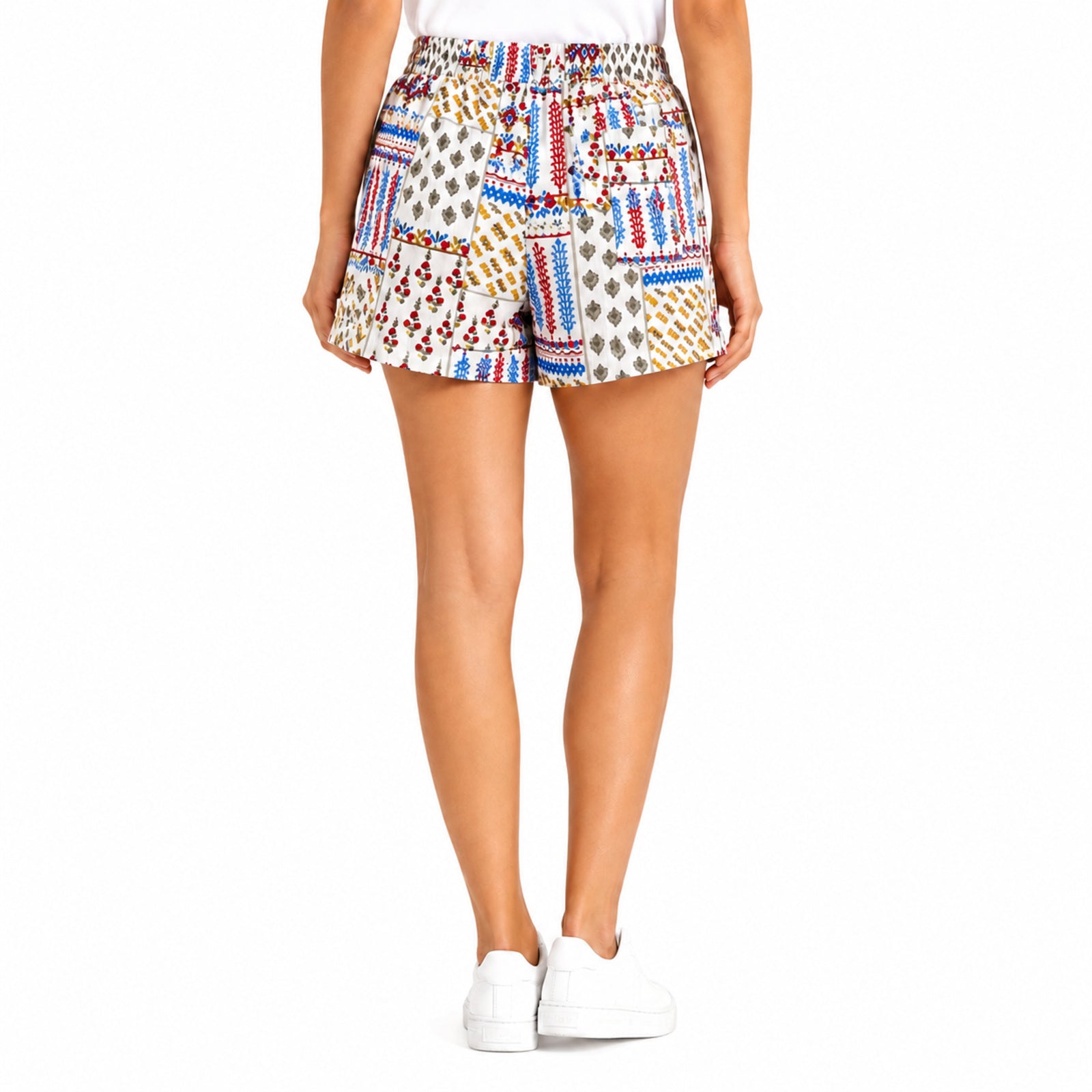 Women's Printed Elastic Waist Shorts