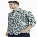 Monochrome Abstract Print Shirt-2