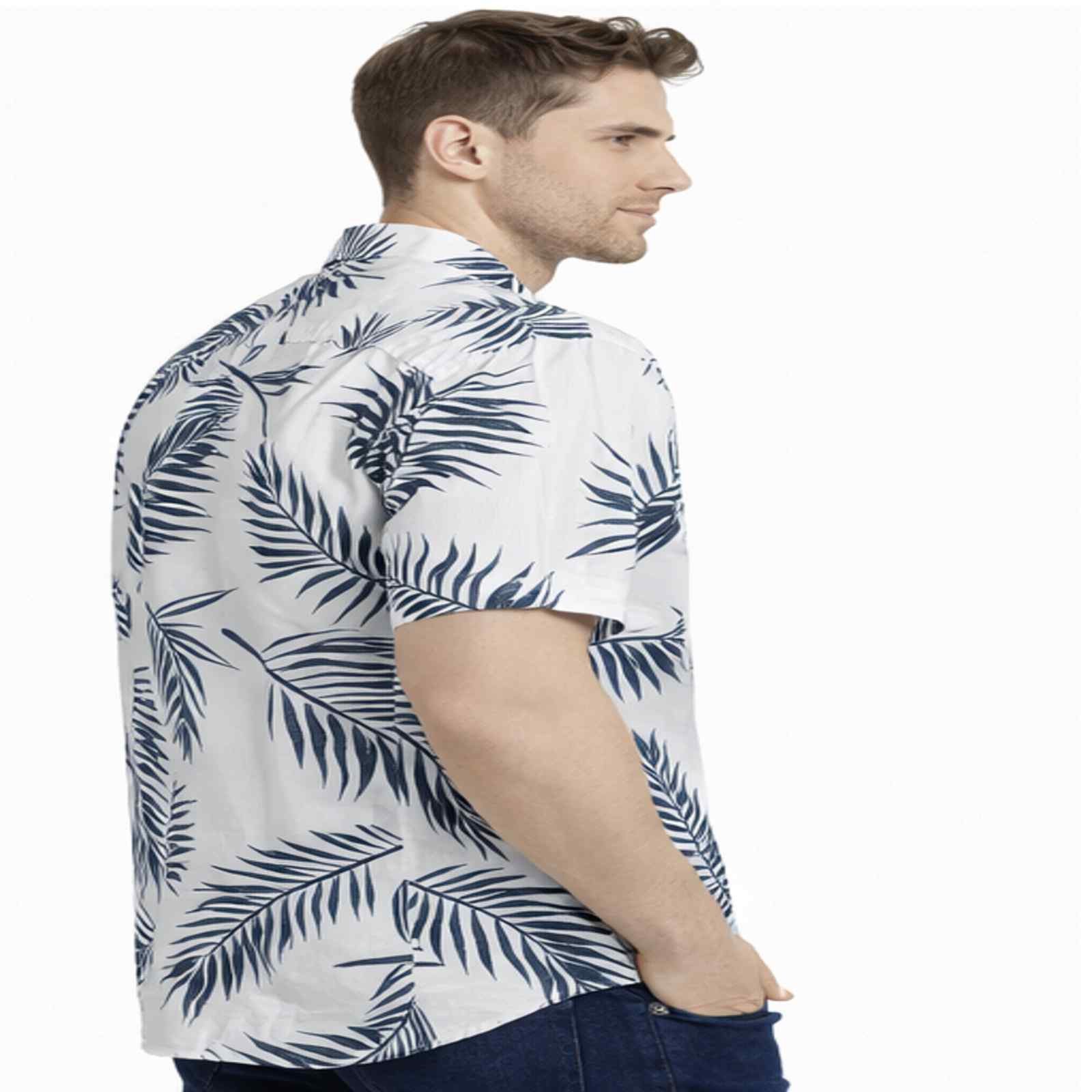 Tropical Leaf Print Shirt-3