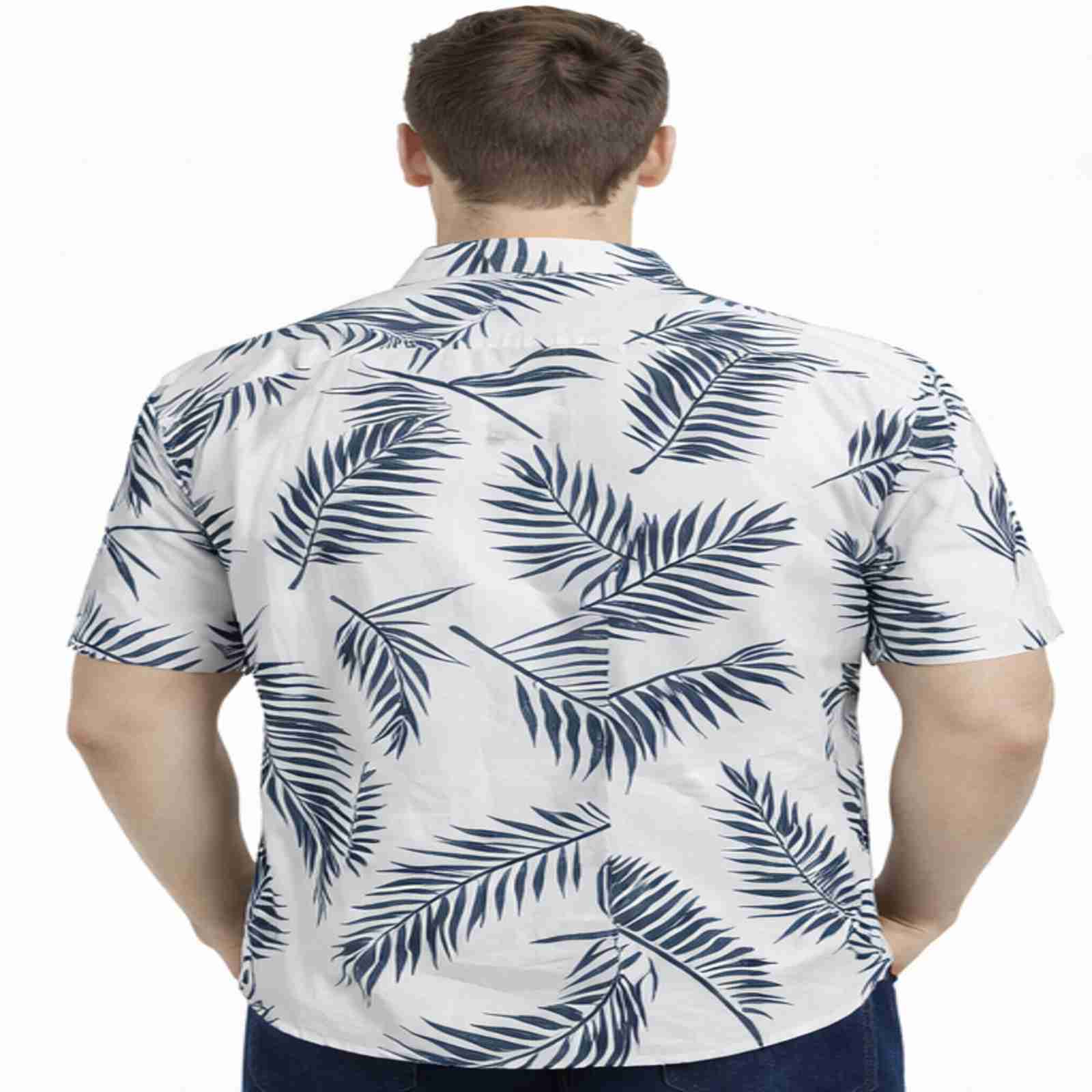 Tropical Leaf Print Shirt-4