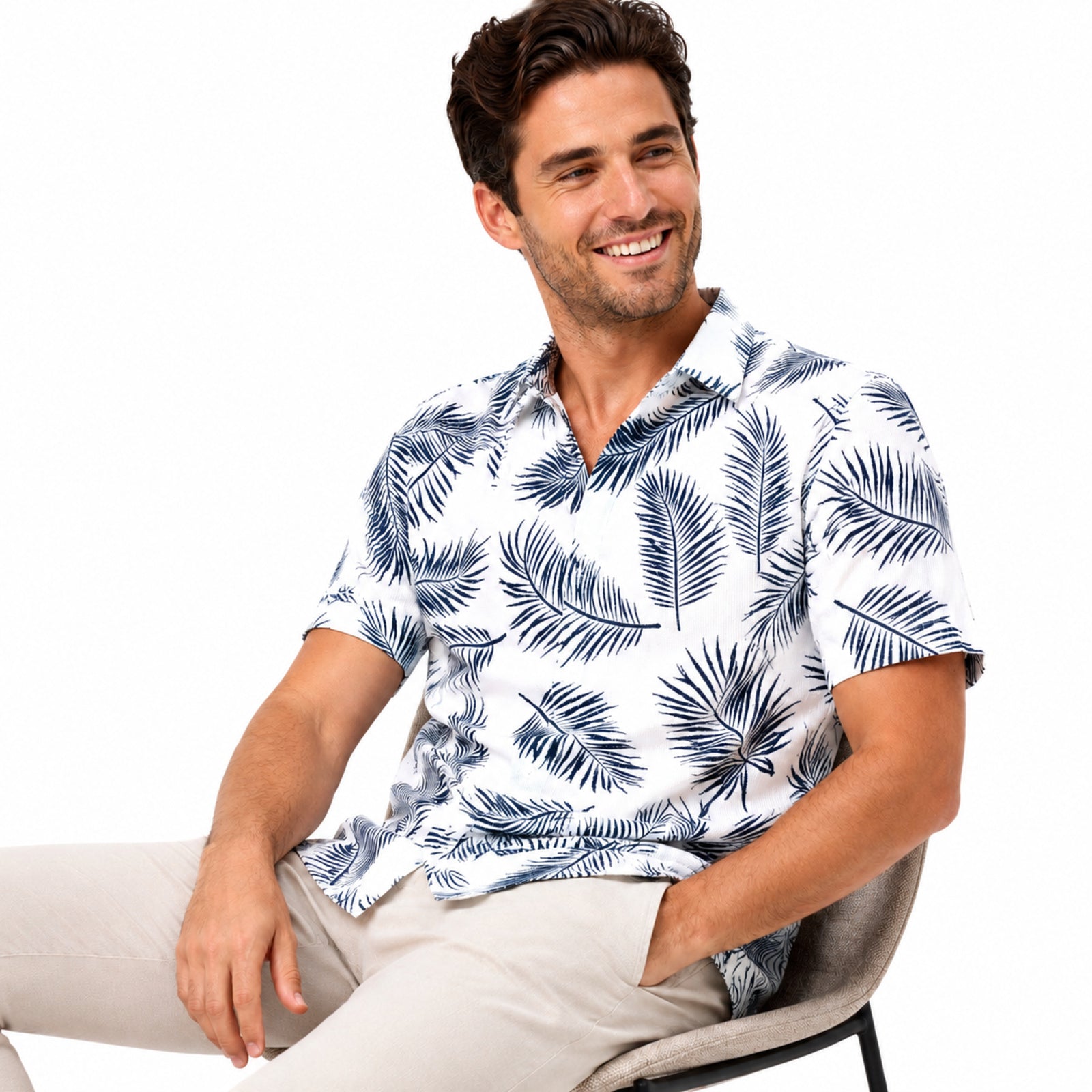 Tropical Leaf Print Shirt