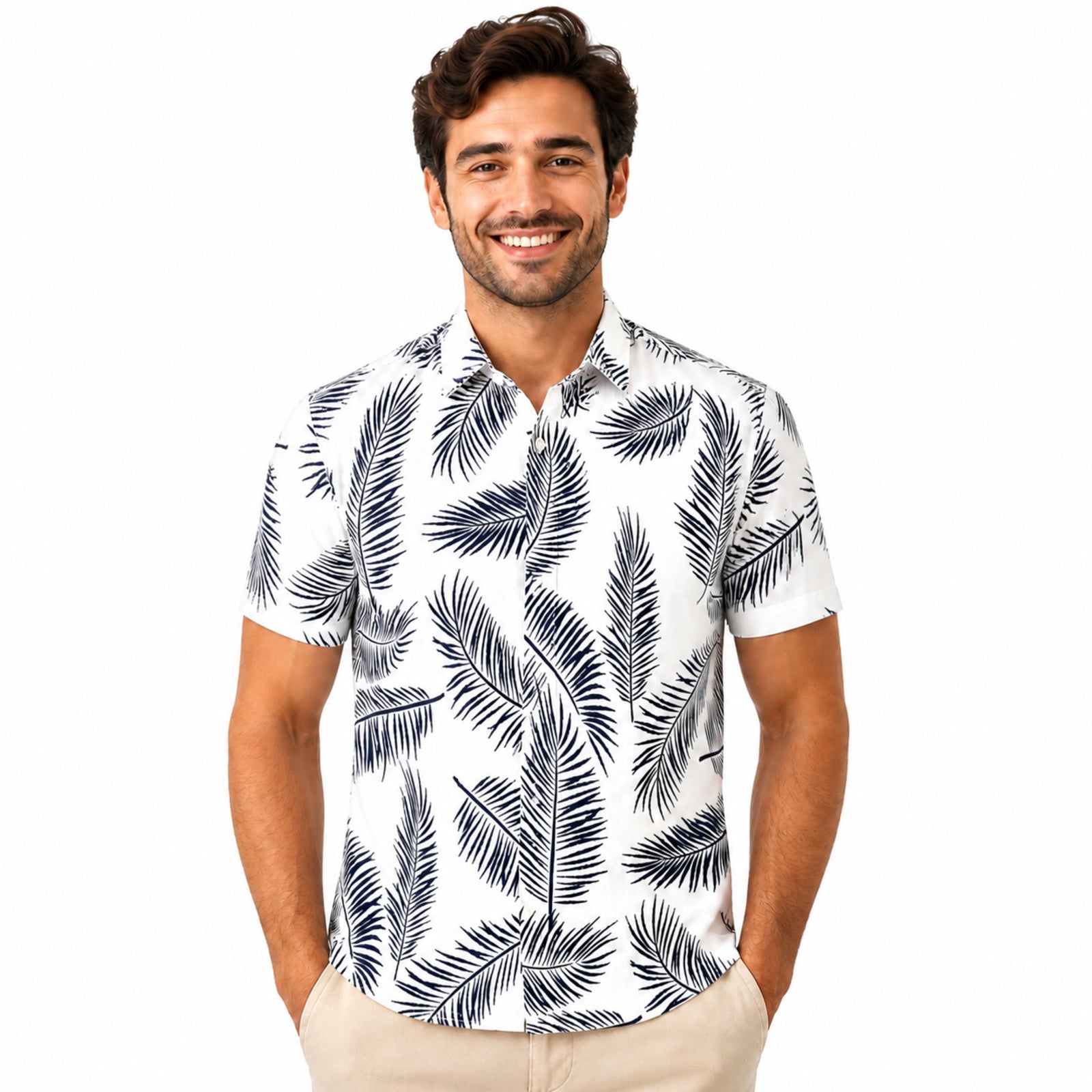 Tropical Leaf Print Shirt
