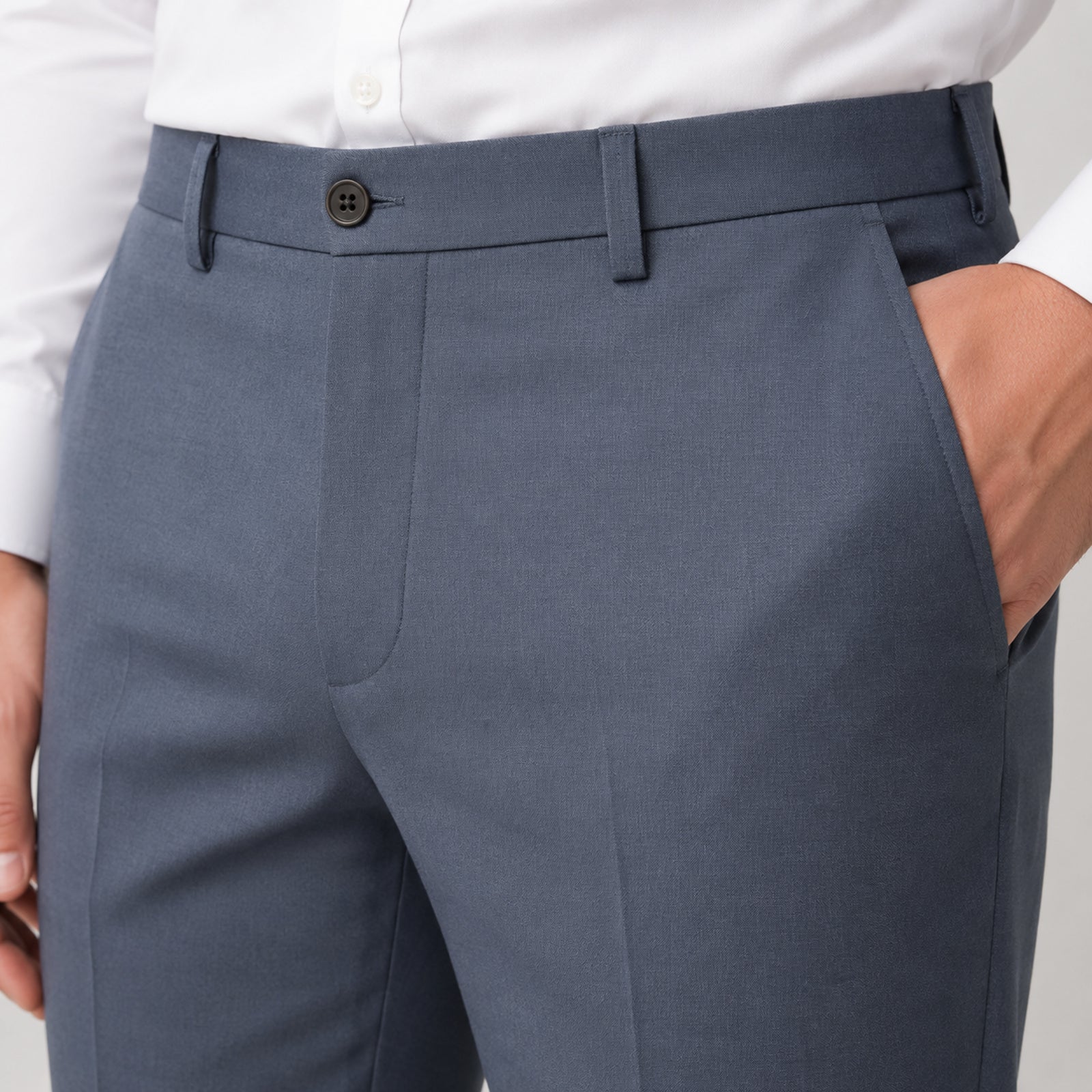 Men's Urban Slate Slim Fit Formal Trousers