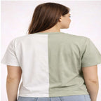 Dual Tone Minimal Panel T-Shirt