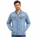 Band Collar Denim Jacket