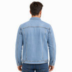 Band Collar Denim Jacket