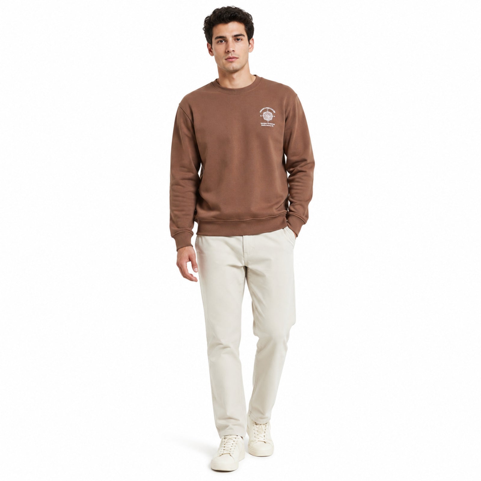 Men's Brown Back Graphic Sweatshirt