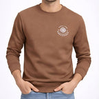 Men's Brown Back Graphic Sweatshirt-2
