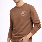 Men's Brown Back Graphic Sweatshirt-1