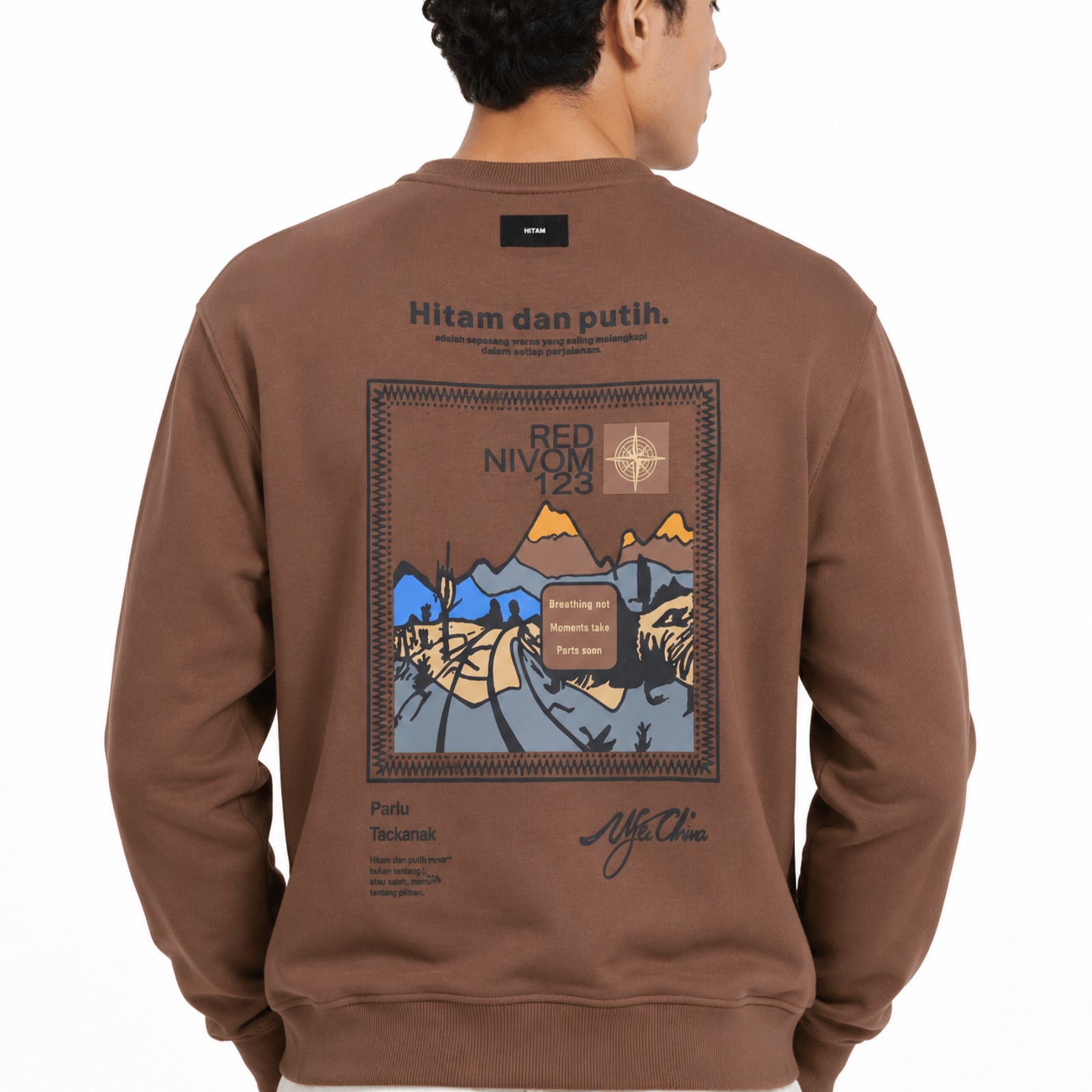 Men's Brown Back Graphic Sweatshirt