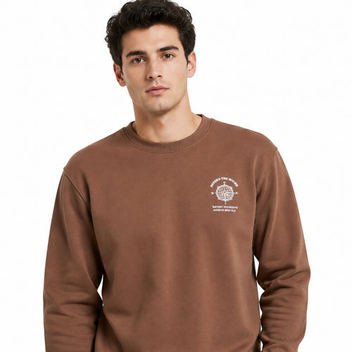 Men's Brown Back Graphic Sweatshirt