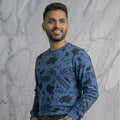 Men's Teal Graffiti Sweatshirt-1