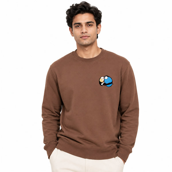 Men's Brown Quirky Sweatshirt