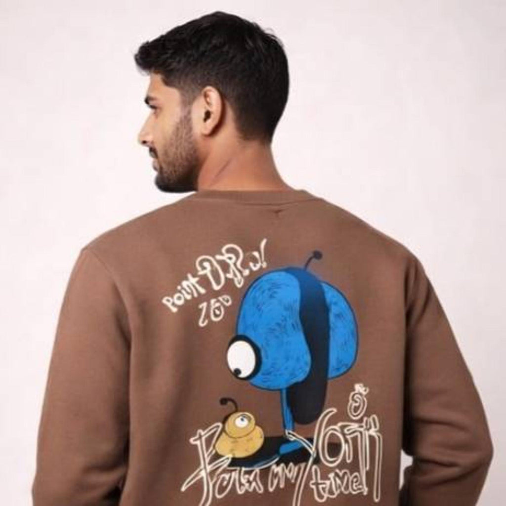 Men's Brown Quirky Sweatshirt-2