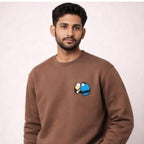 Men's Brown Quirky Sweatshirt-1