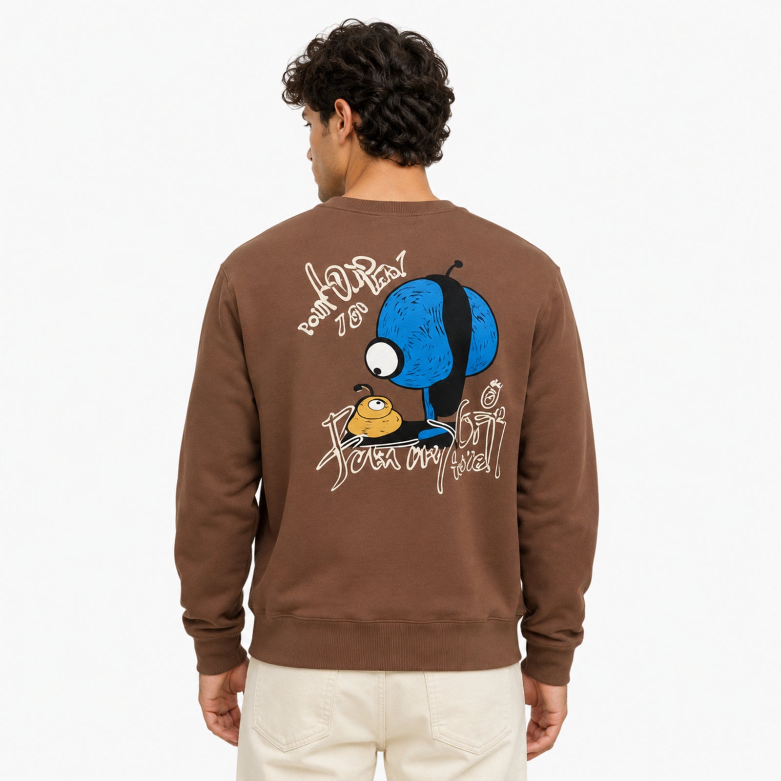 Men's Brown Quirky Sweatshirt