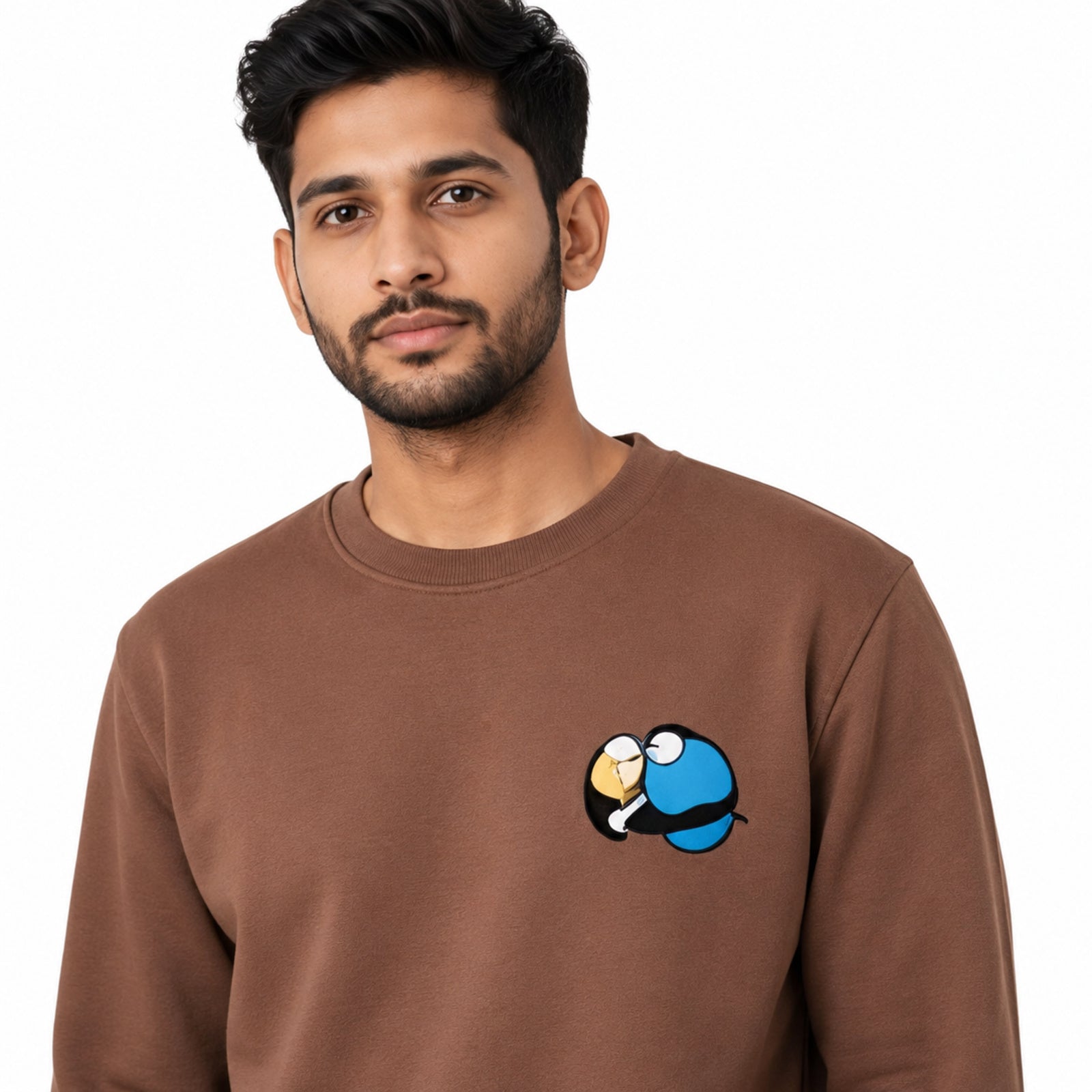 Men's Brown Quirky Sweatshirt