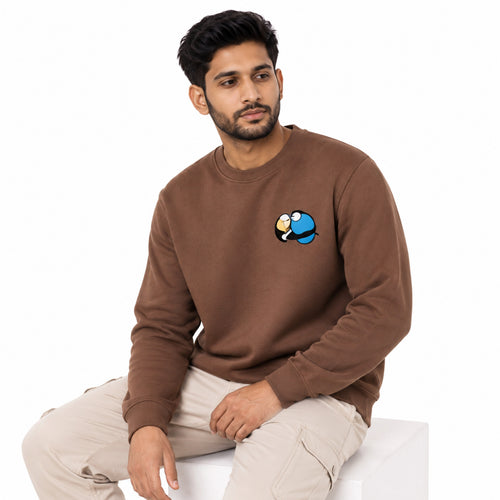 Men's Brown Quirky Sweatshirt