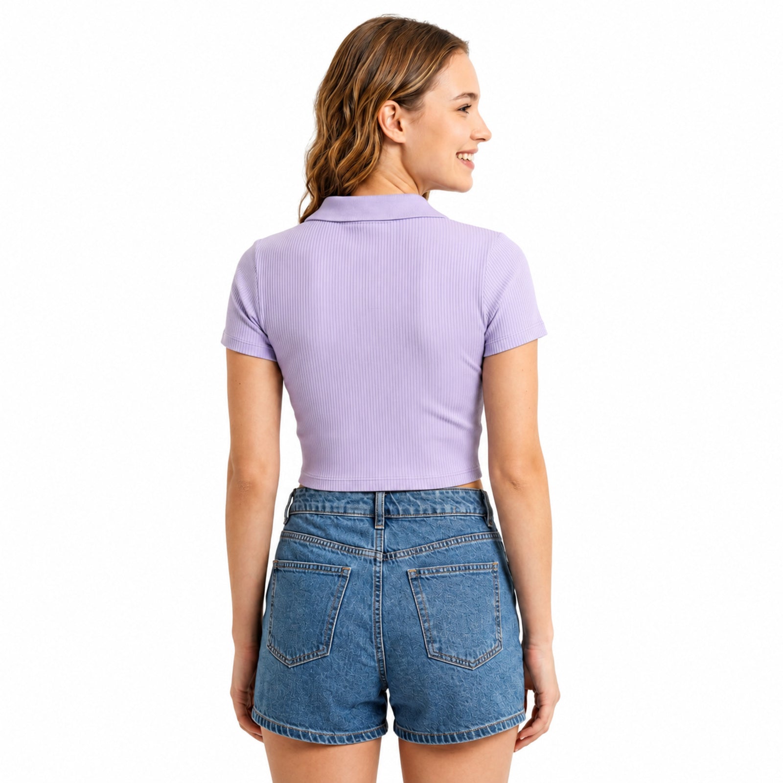 Lilac Edge Structured Crop Top