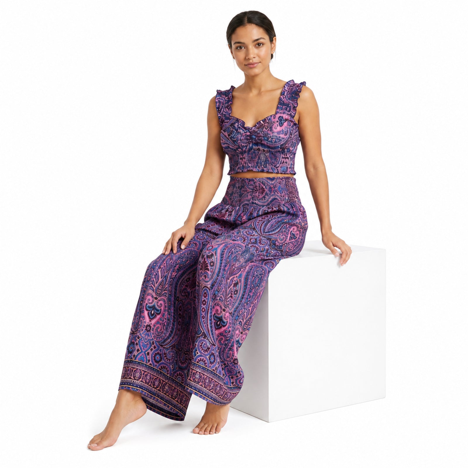 Women's Mystic Paisley Co-Ord Lounge Set