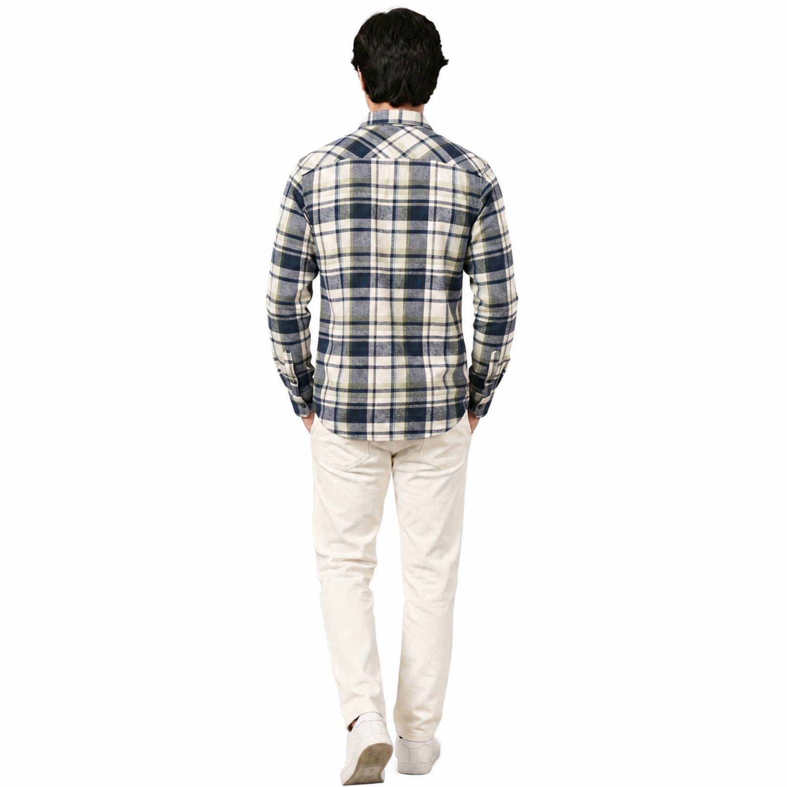 Blue Check Classic Men's Casual Shirt