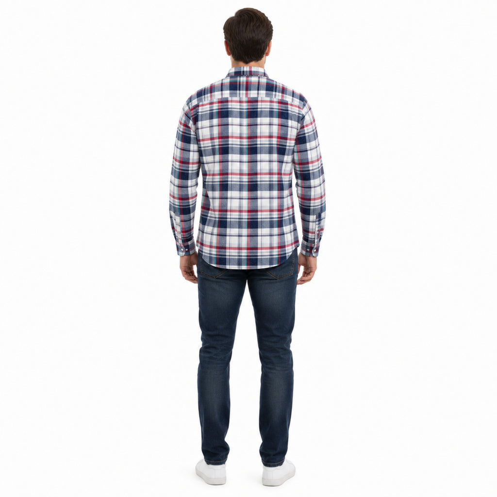 Blue Plaid Casual Shirt