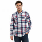Blue Plaid Casual Shirt