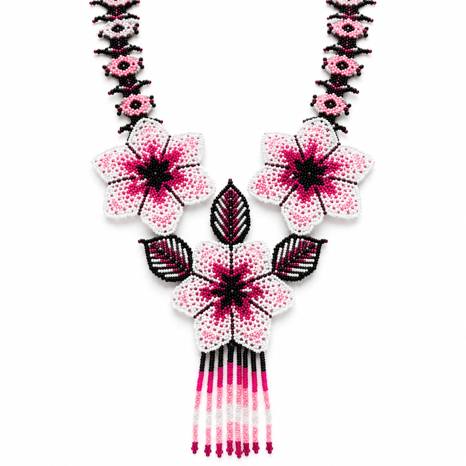 Bloom Elegance Floral Beaded Necklace Set