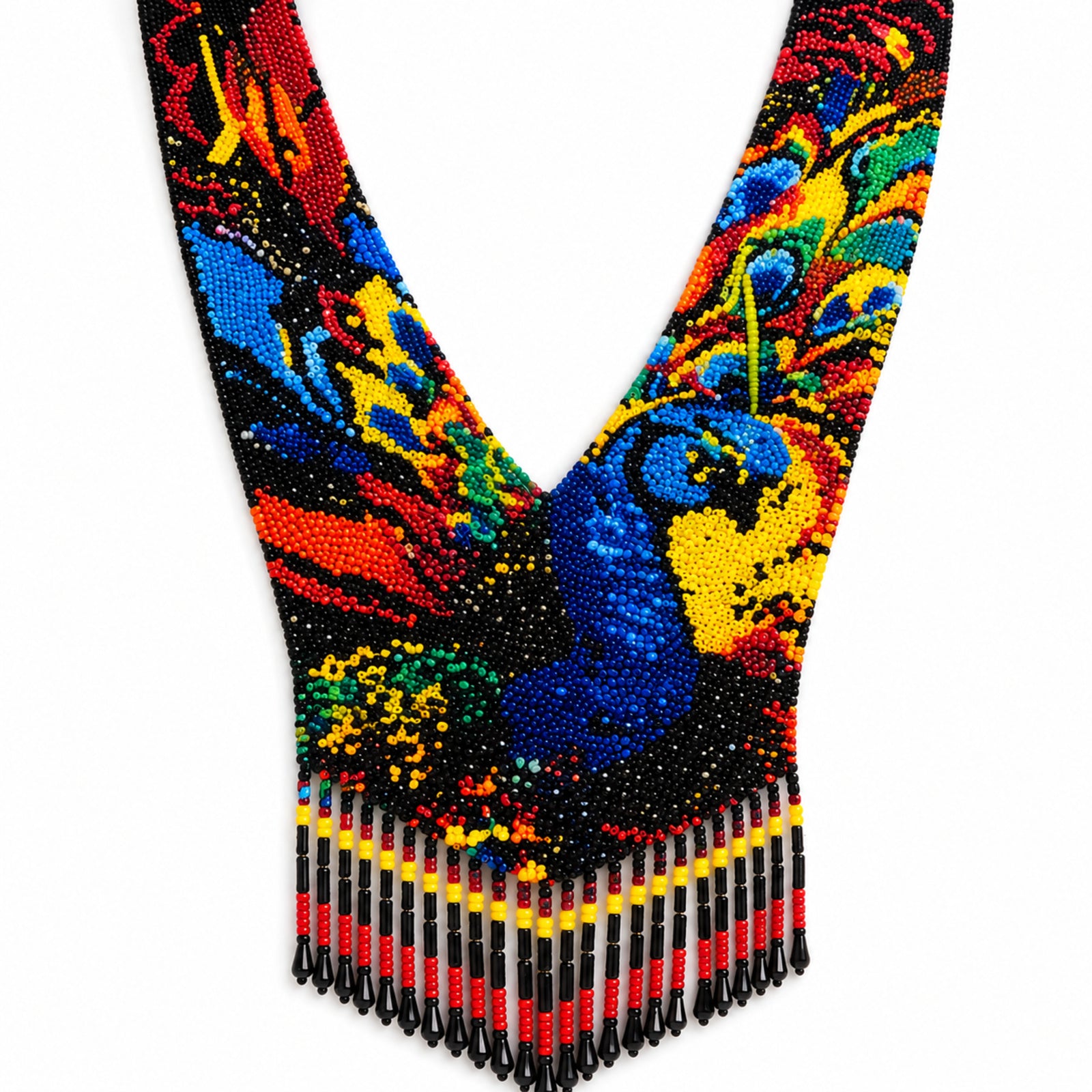 Peacock Handcrafted Beaded Necklace Set