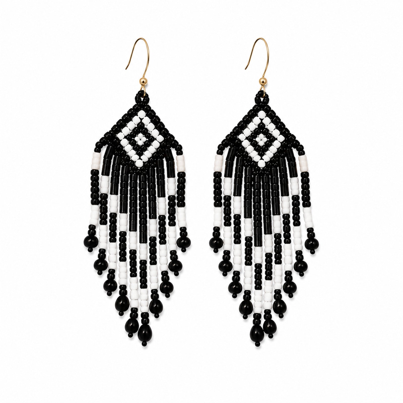 Midnight Tribal Handcrafted Beaded Necklace Set