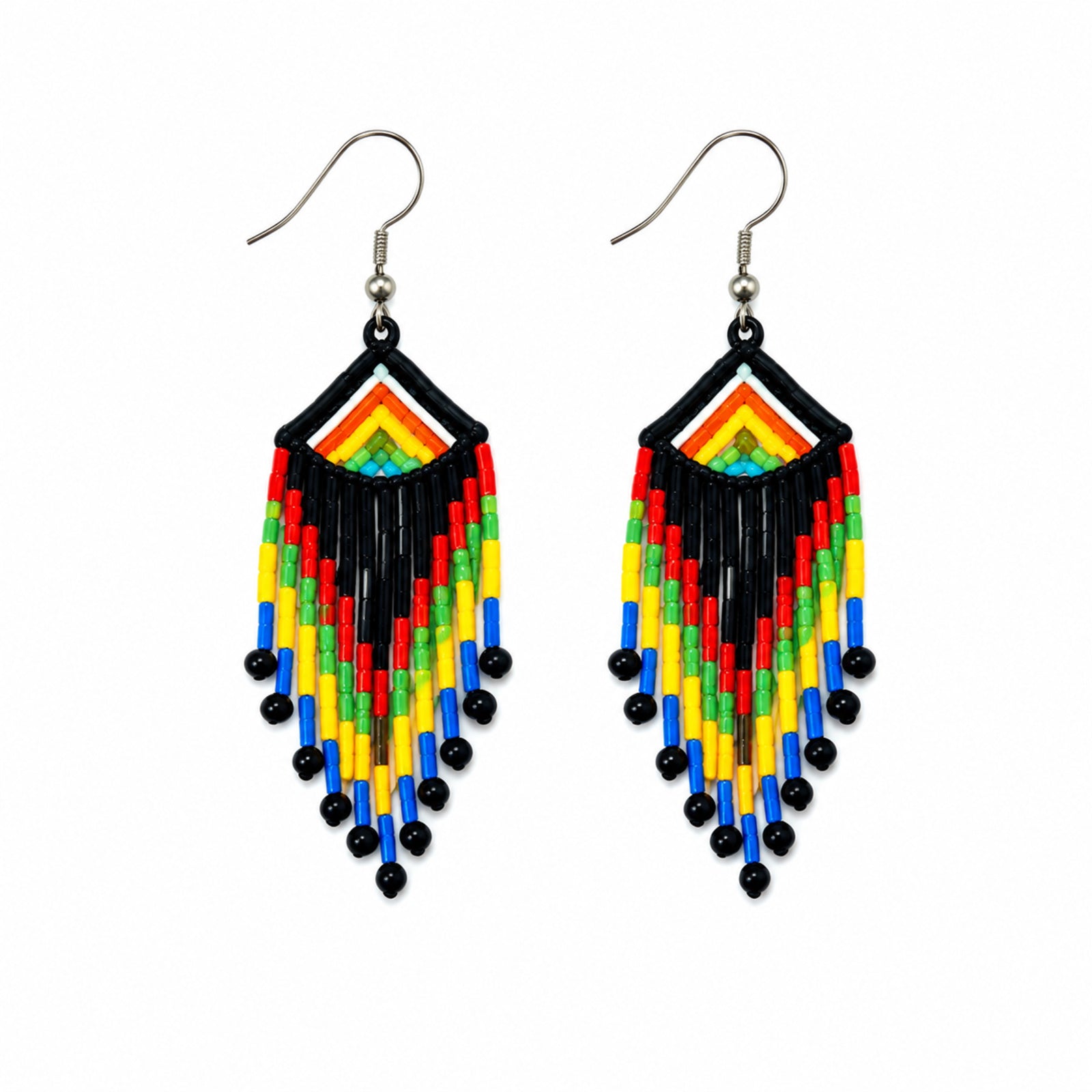 Rainbow Bloom Handcrafted Beaded Necklace Set