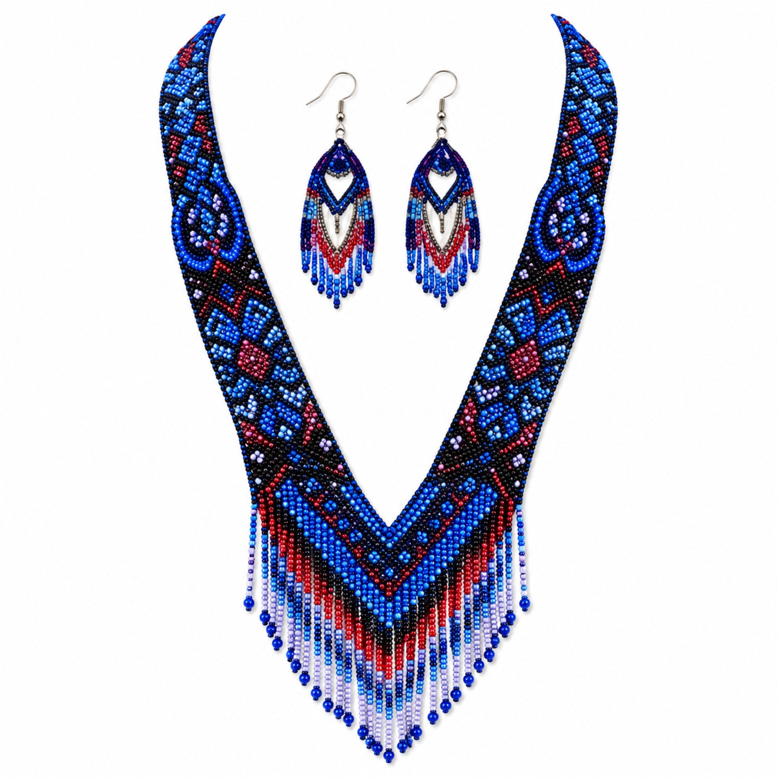 Ocean Grace Handcrafted Beaded Necklace Set