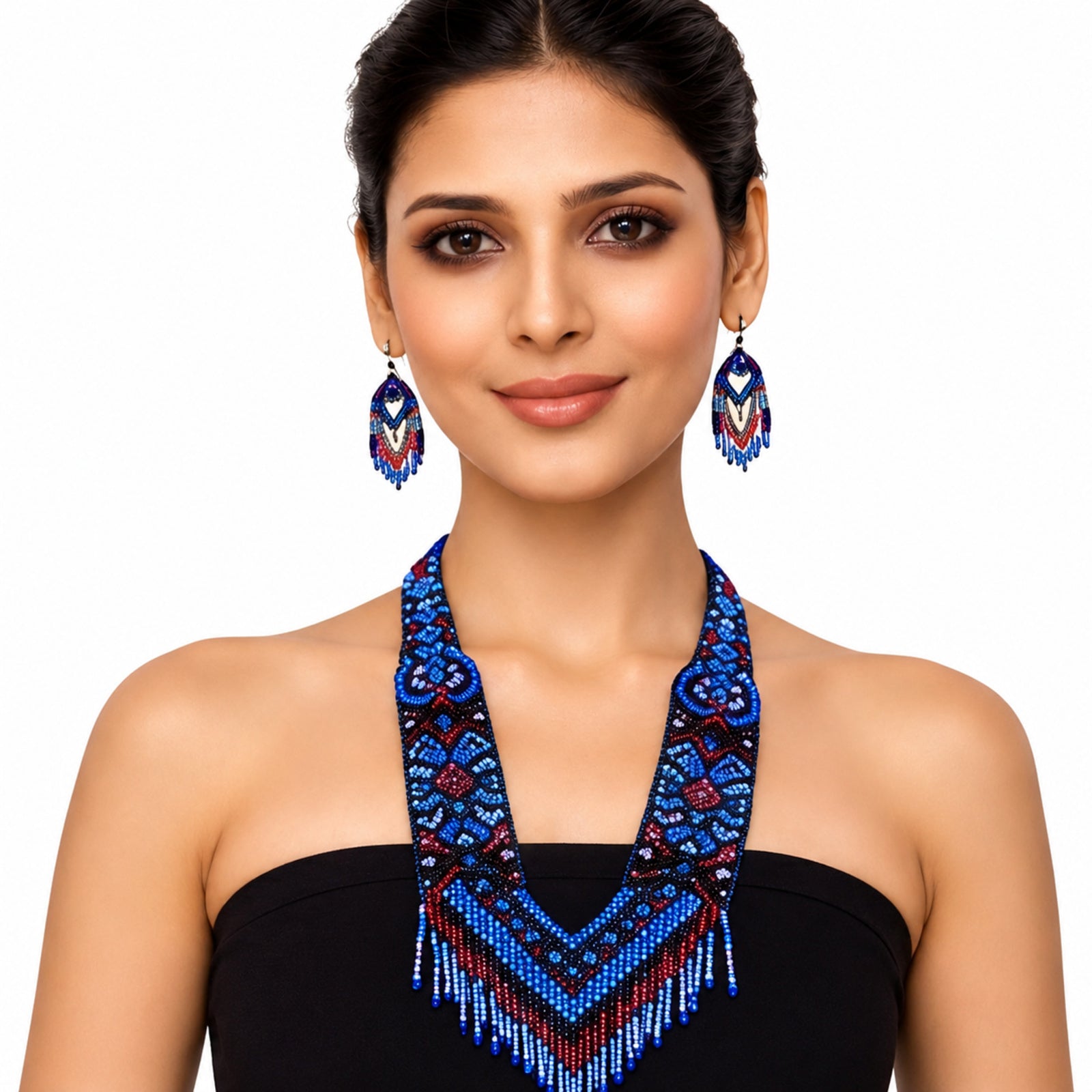 Ocean Grace Handcrafted Beaded Necklace Set