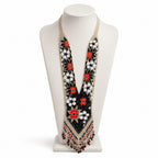 Ivory Blossom Handcrafted Beaded Necklace Set