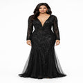 Midnight Glam Sequin Mermaid Evening Gown