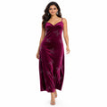 Elegant Velvet Embellished Dress For Women