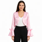 Blush Elegance Cropped Shrug Top